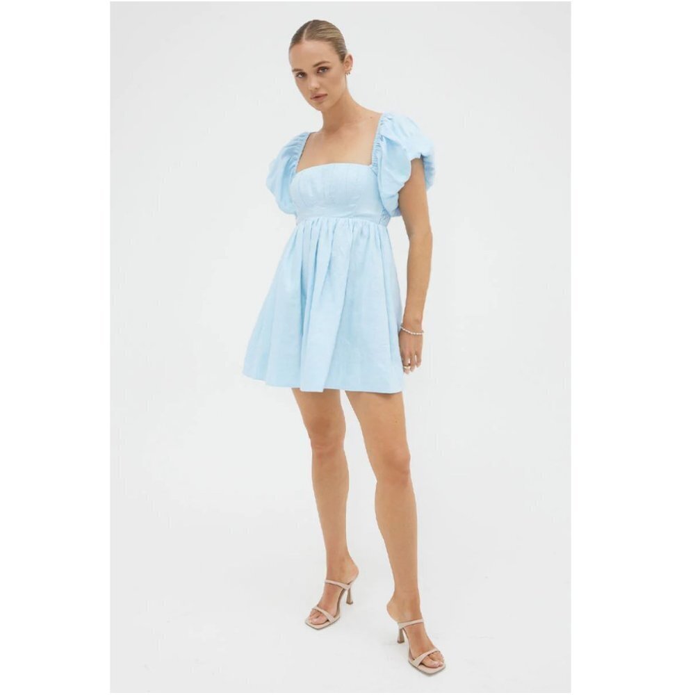 NWT Sovere Relish Mini Dress Soft Blue